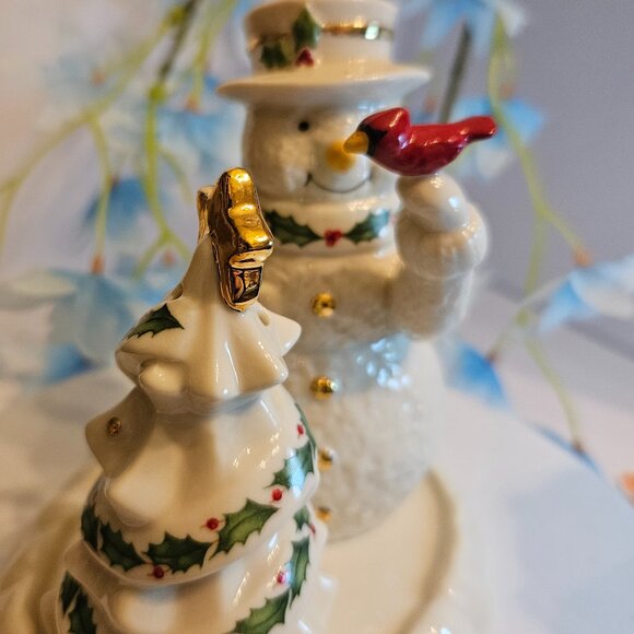 Lenox Happy Holly Days Snowman Salt and Pepper - Picture 3 of 15